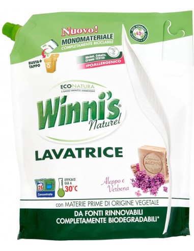 Ricarica Winni's Detersivo per Lavatrice Ipoallergenico, 1.25 litri ecosostenibili