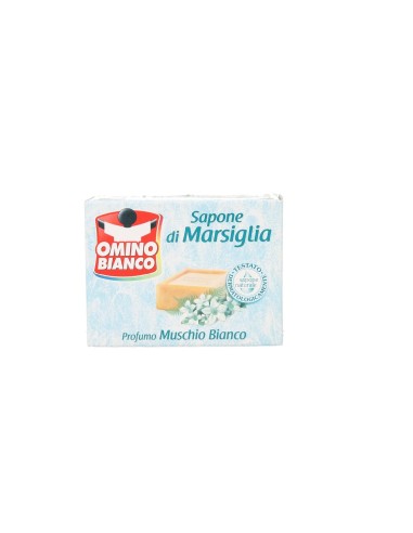 OMINO BIANCO - Sapone di marsiglia, Profumo muschio bianco - 250g